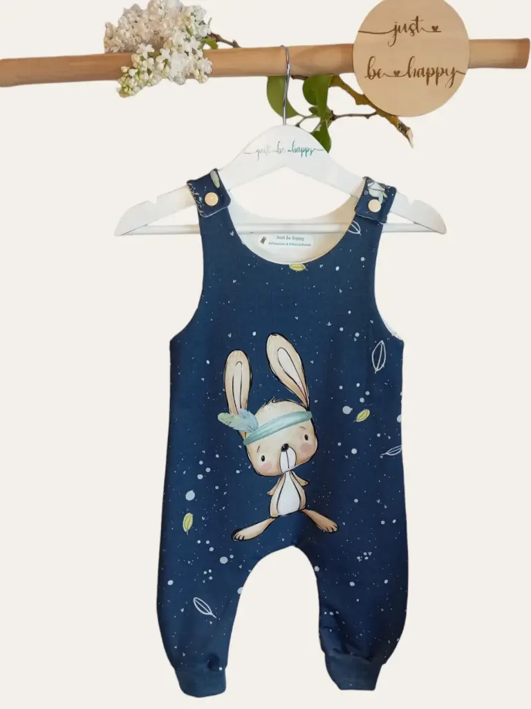 Grenouillère lapin bleu